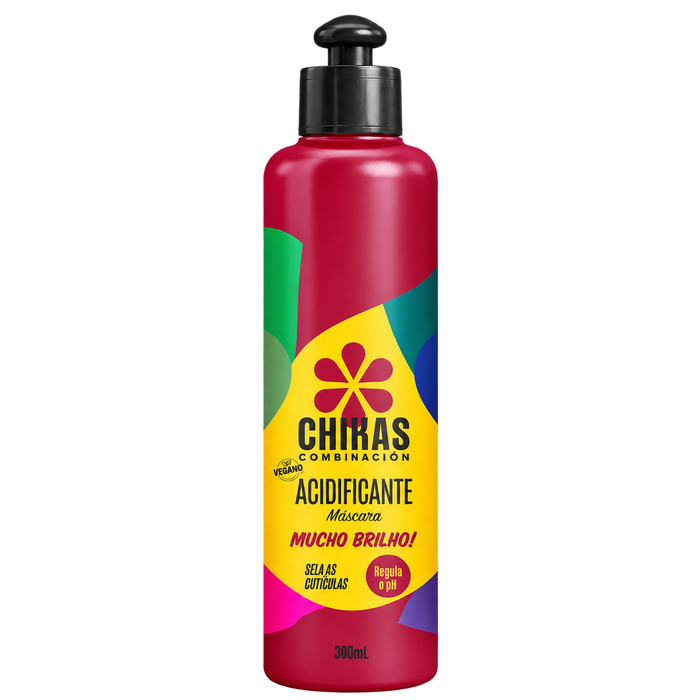 Acidificante Mucho Brilho Chikas 300 ml — produto com fundo transparente