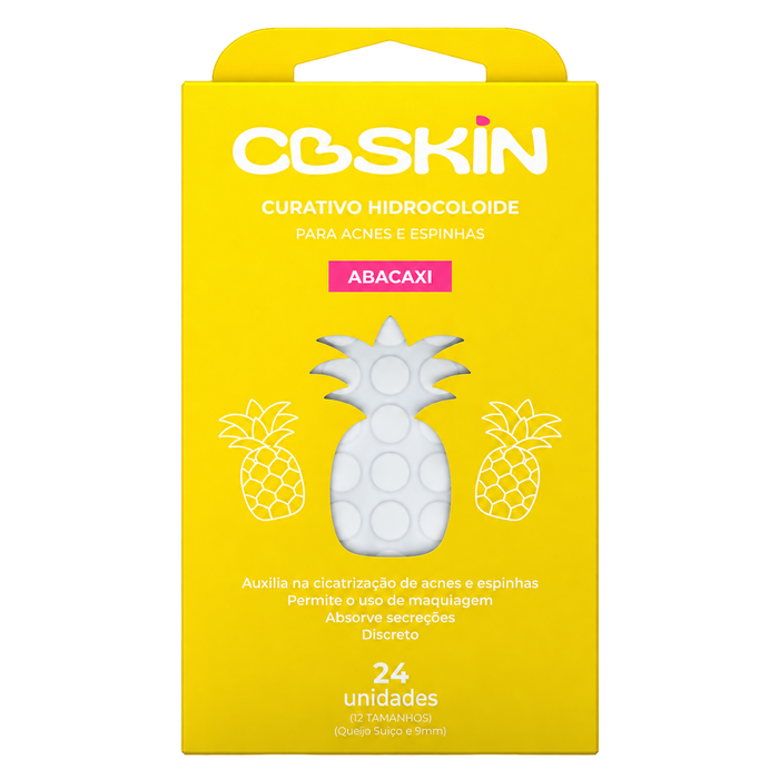 Curativo Hidrocoloide para Acne CBSKIN 24 unidades — imagem 1 com fundo transparente